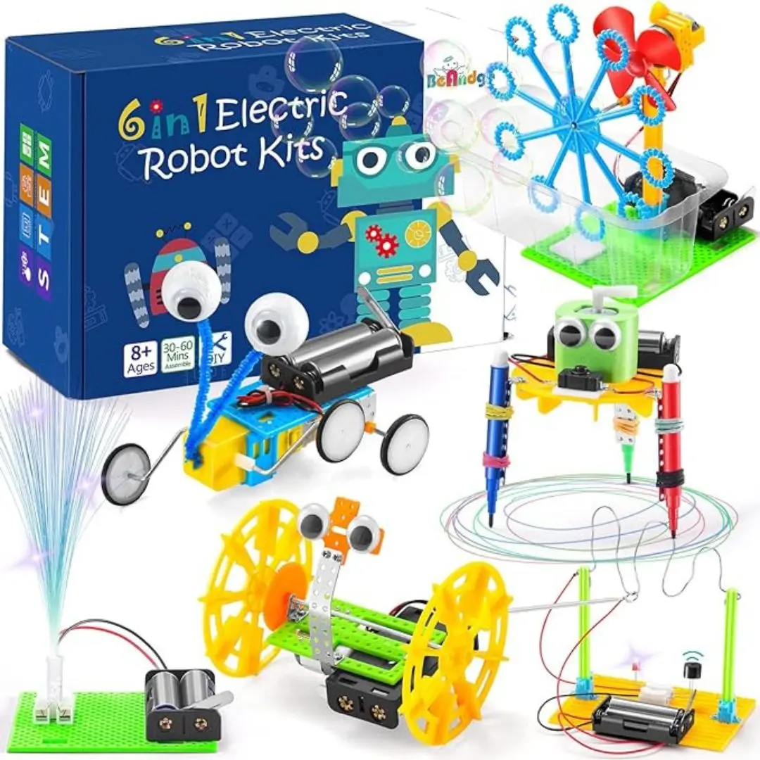 Image of STEM Robotics Kit, 6 Set Electronic Science Projects Experiments for Kids Age 8-12