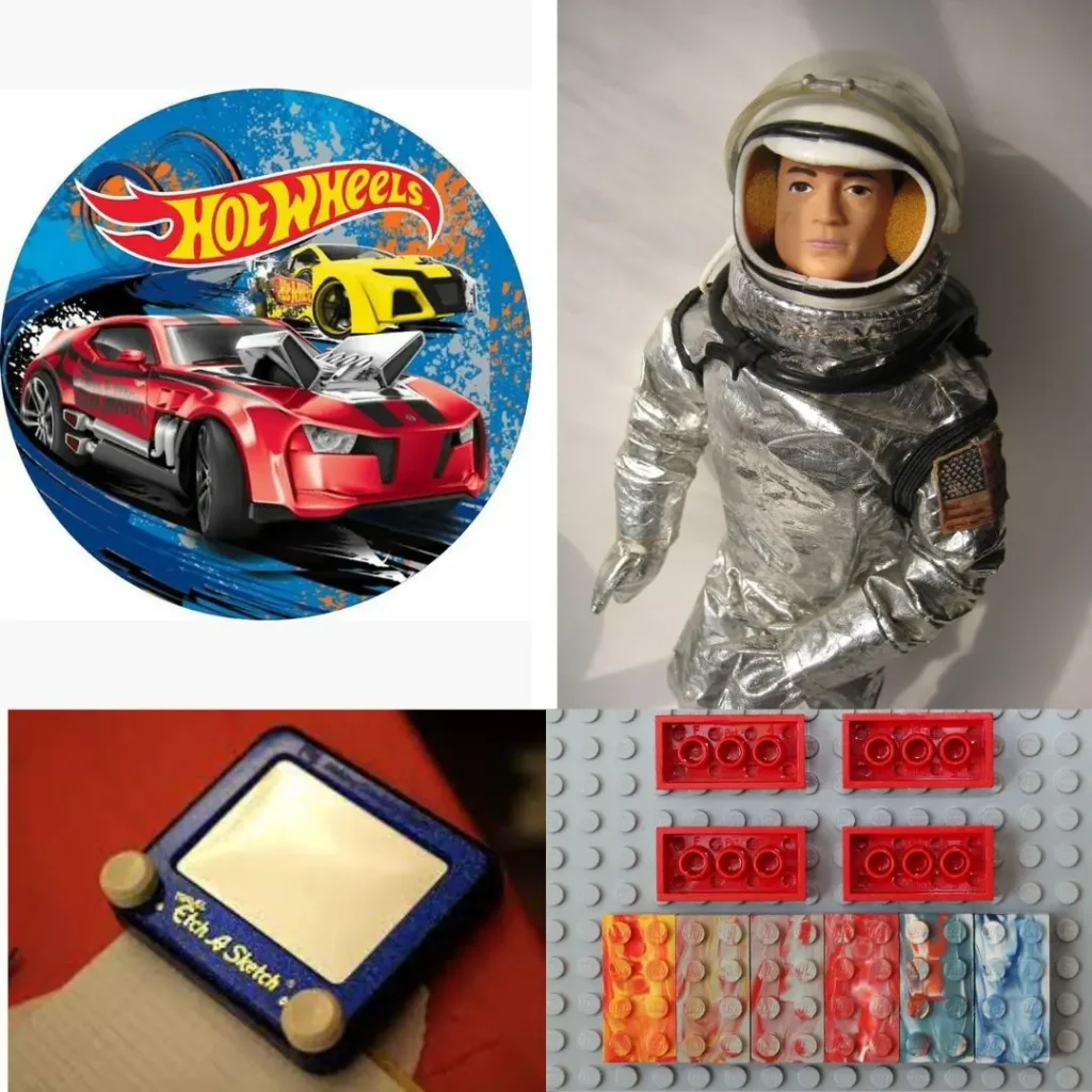 An image collage of 1960s Toys