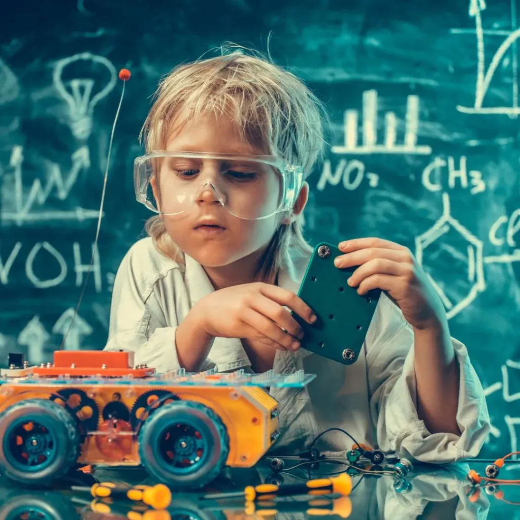 An image of A child playing with Preschool educational Toys