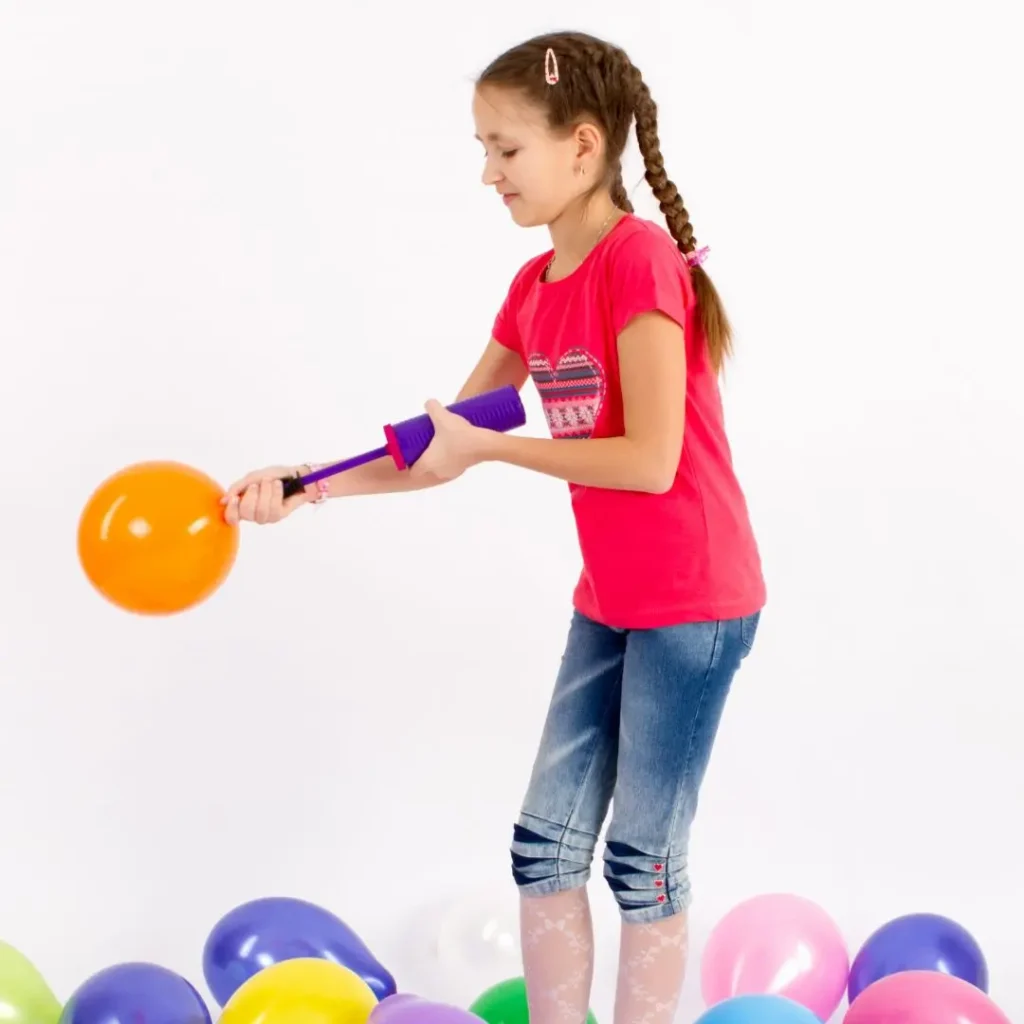 An image of A girl using Manual Balloon Pump