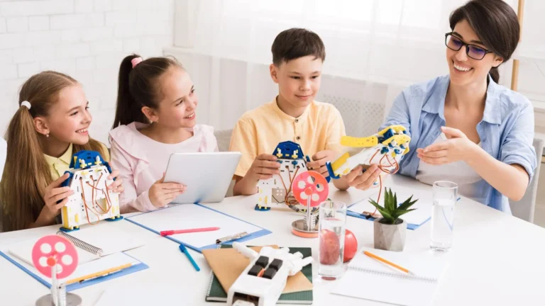 An image of 11 year olds playing with a toy