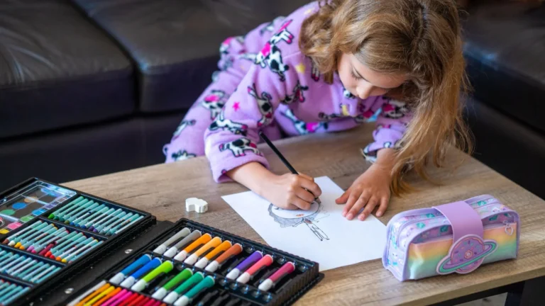 An image of 7 year old playing with a toy