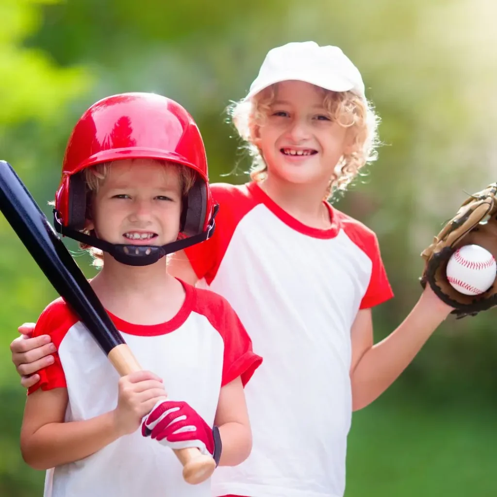 An image of kids with spots toys