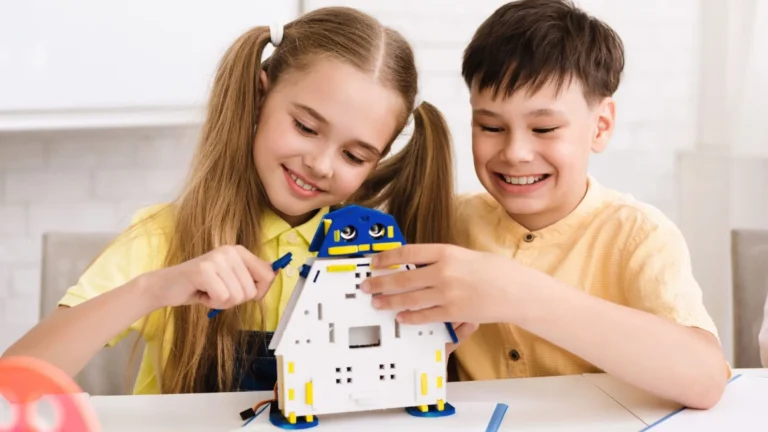 An image of Pre Schoolers playing with toys