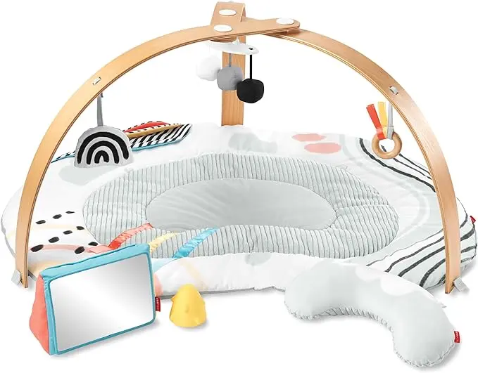 An image of Skip Hop Discoverosity Montessori Tummy Time Mat & Baby Play Gym Age 0+